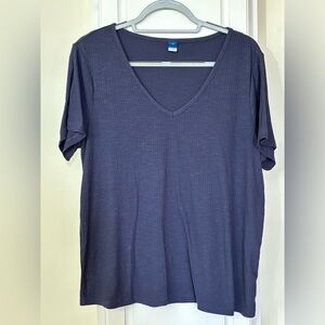 Old Navy Luxe Blue Short Sleeve Top L